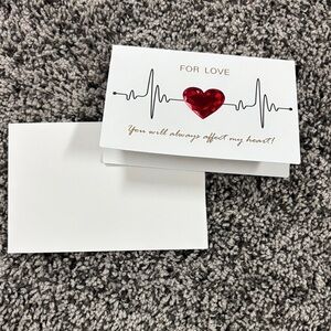 “For Love, you will always affect my heart!” Blank Card